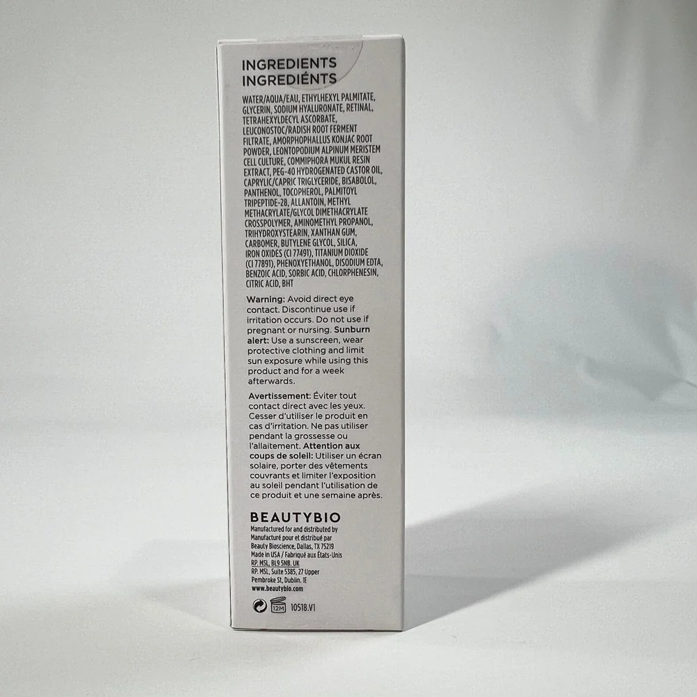 BeautyBio The Nightly Retinol Repair Serum 1oz‎ Moisture Locking Hyaluronic